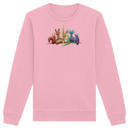 Regenbogen Tiere für Freundschaft, Toleranz und Vielfalt - Organic Basic Unisex Sweatshirt
