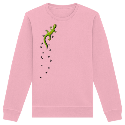 Kletternder Gecko mit Spuren - Organic Basic Unisex Sweatshirt