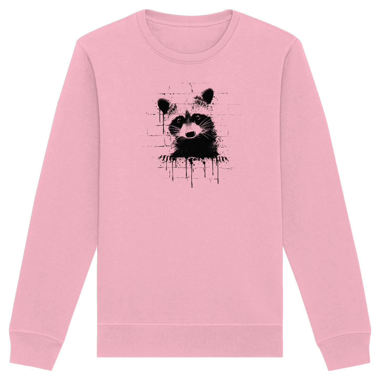 Funky Street Art Waschbär - Organic Basic Unisex Sweatshirt