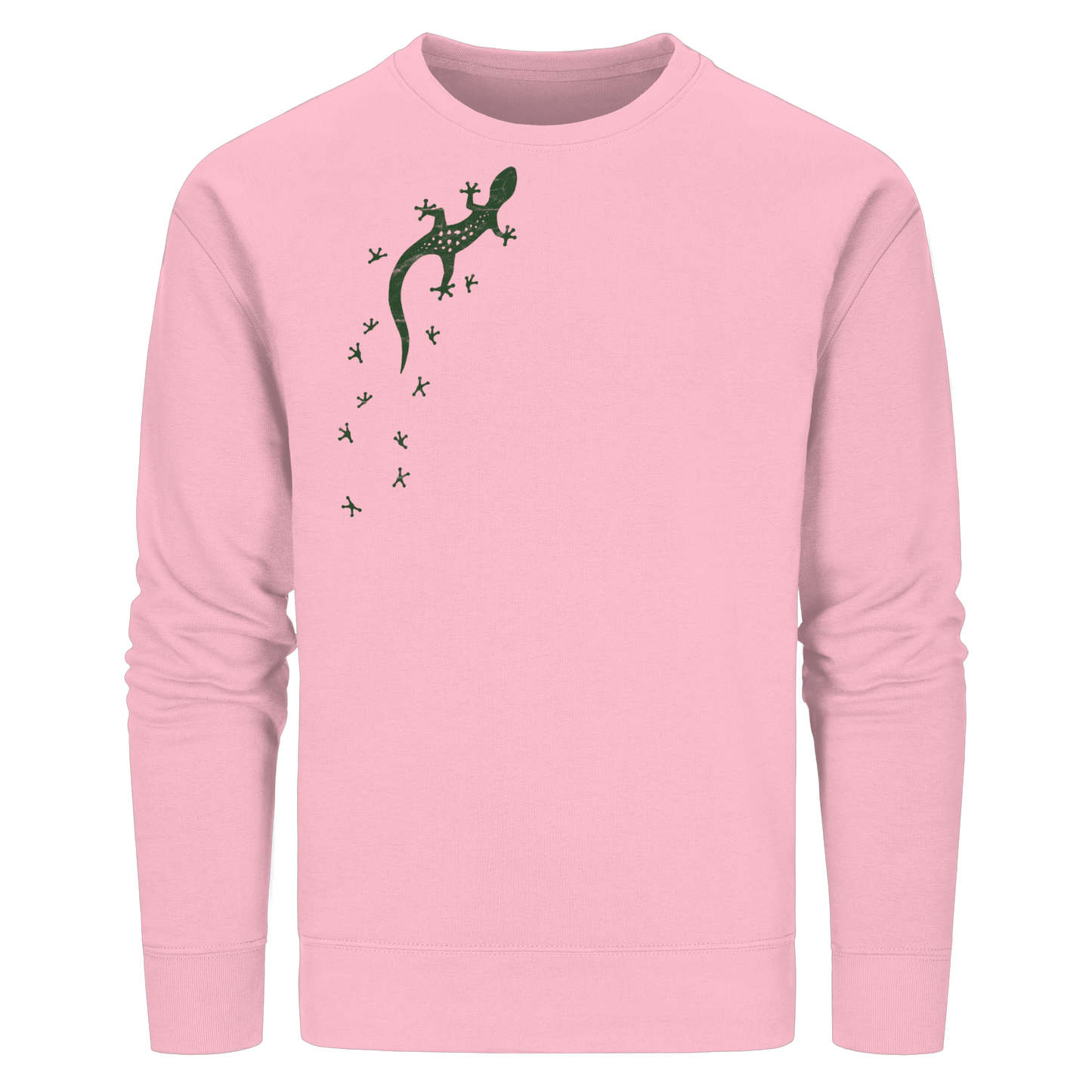 Gecko Eidechse Silhouette dunkel - Organic Basic Unisex Sweatshirt