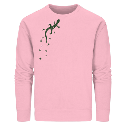 Gecko Eidechse Silhouette dunkel - Organic Basic Unisex Sweatshirt