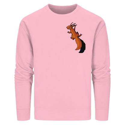Süßes Eichhörnchen klettert - Organic Basic Unisex Sweatshirt