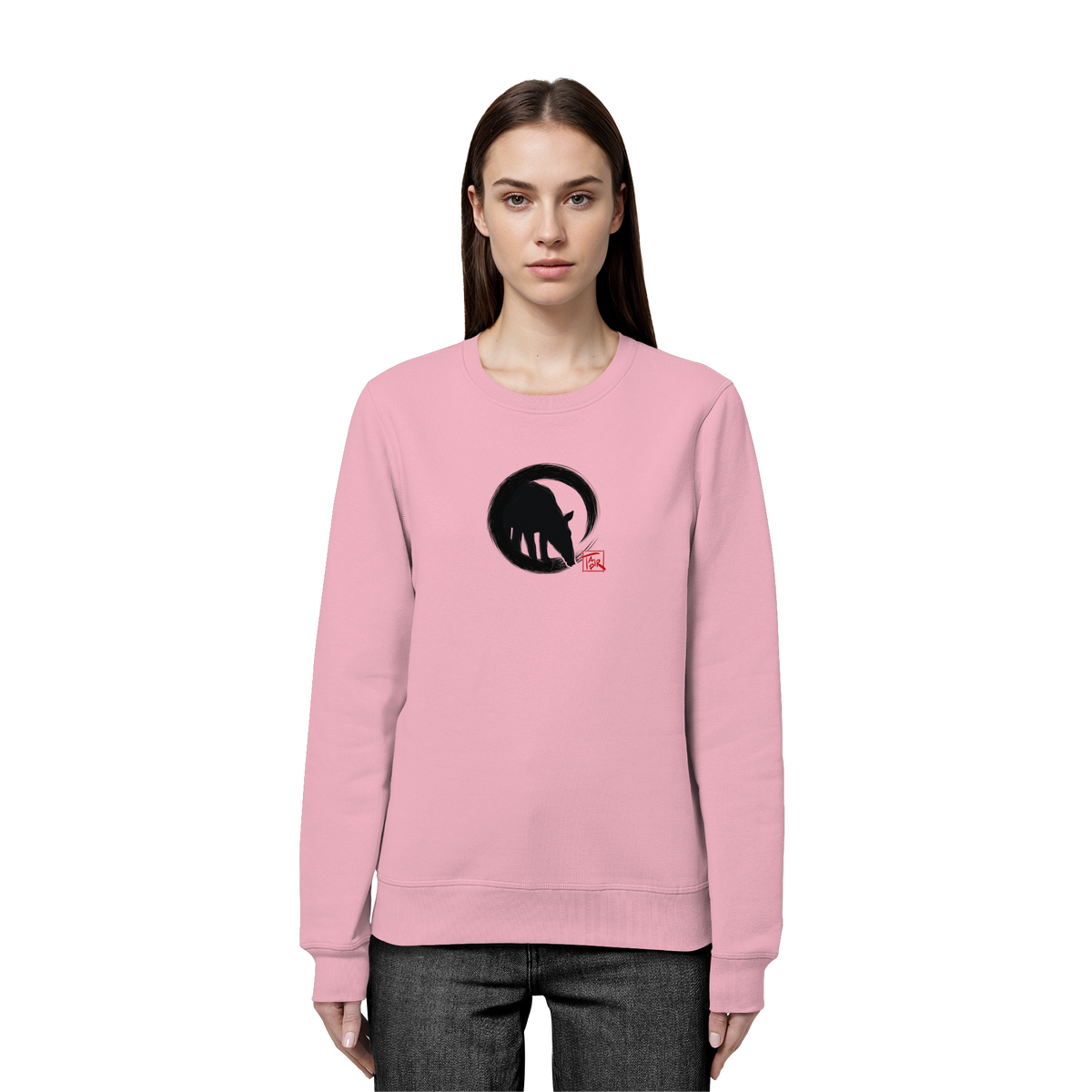Zen Tapir im japanischen Enso Kreis - Organic Basic Unisex Sweatshirt