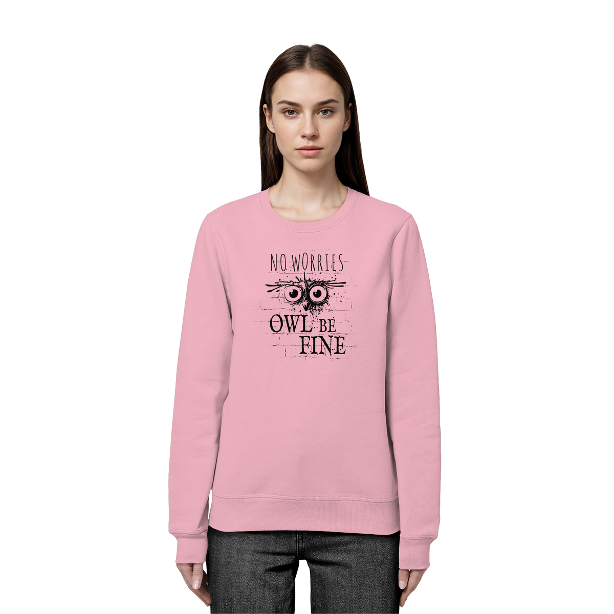 Owl Be Fine Street Art Eule - Organic Basic Unisex Sweatshirt