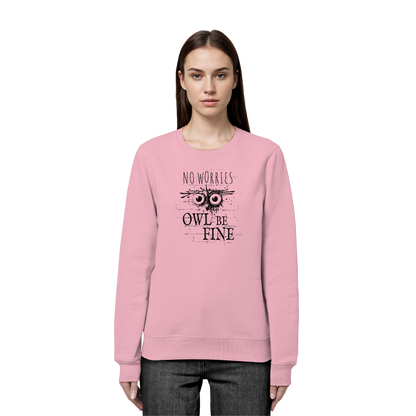 Owl Be Fine Street Art Eule - Organic Basic Unisex Sweatshirt
