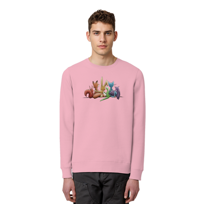 Regenbogen Tiere für Freundschaft, Toleranz und Vielfalt - Organic Basic Unisex Sweatshirt