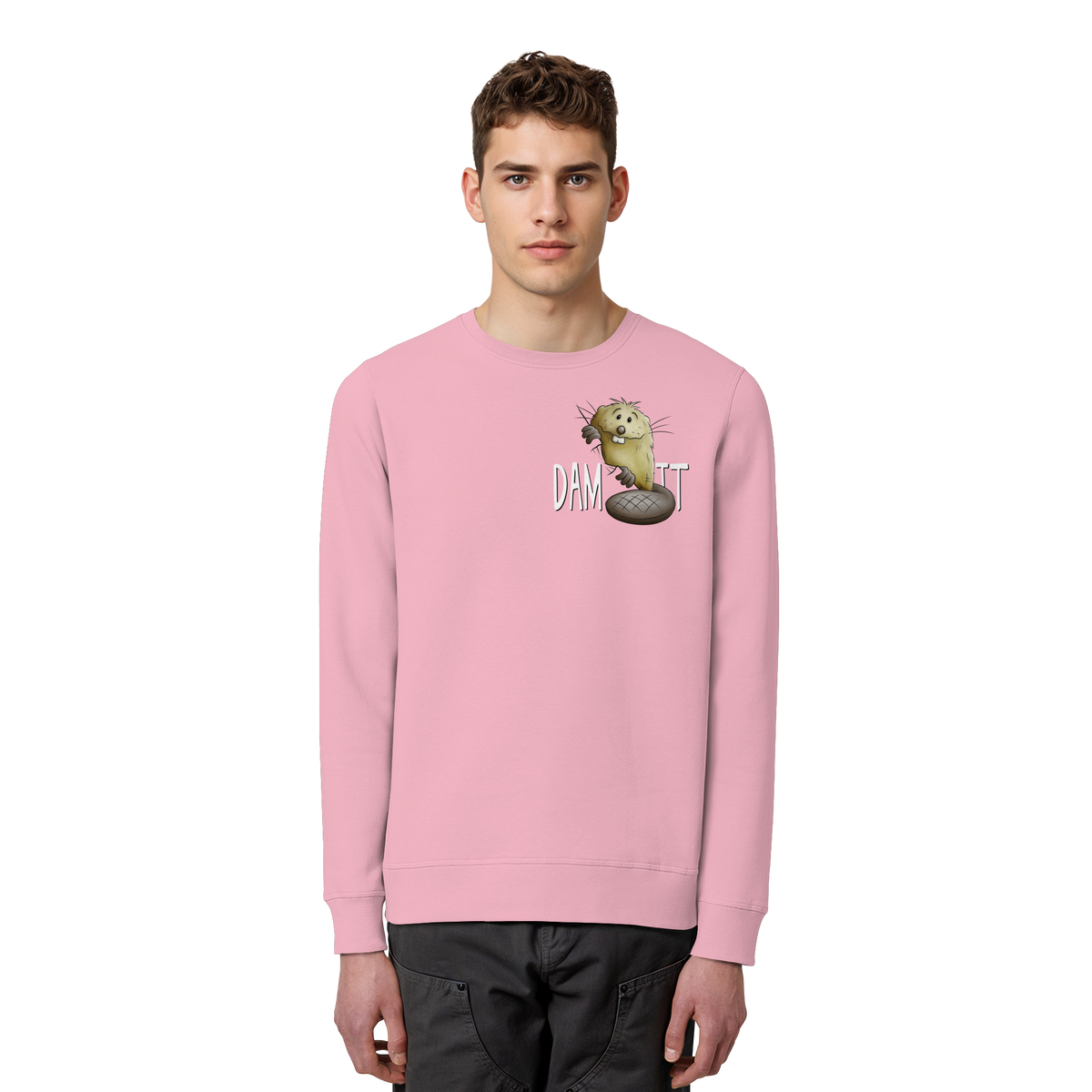 Dam It Verdammt Lustiger Biber - Organic Basic Unisex Sweatshirt
