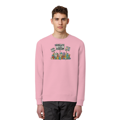 Demo-Katzen gegen Faschismus und für Vielfalt - Organic Basic Unisex Sweatshirt
