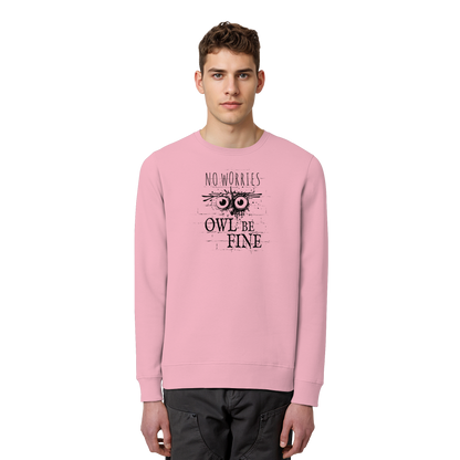 Owl Be Fine Street Art Eule - Organic Basic Unisex Sweatshirt