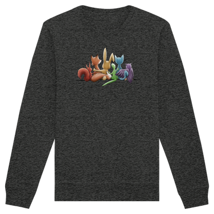 Regenbogen Tiere für Freundschaft, Toleranz und Vielfalt - Organic Basic Unisex Sweatshirt