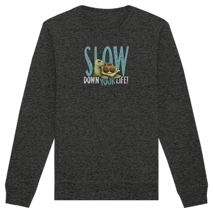 Slow Down Your Life Schildkröte - Organic Basic Unisex Sweatshirt