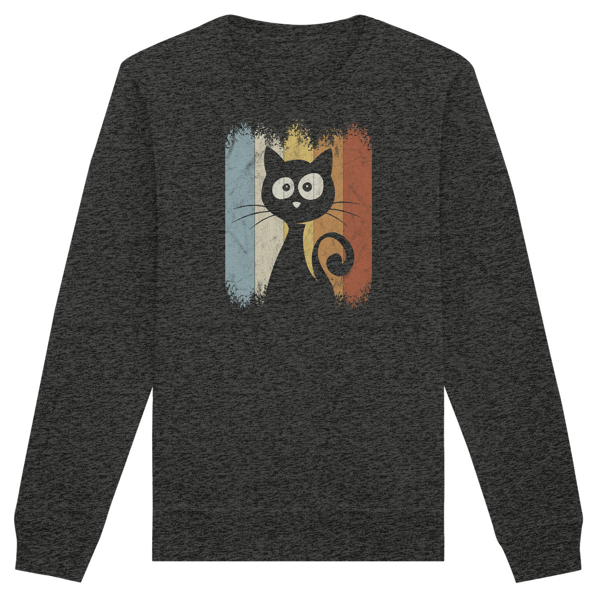 Retro Katze Silhouette - Organic Basic Unisex Sweatshirt