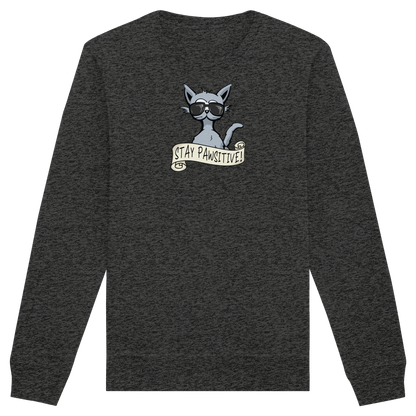 Stay Pawsitive Bleib lässig Hipster Katze - Organic Basic Unisex Sweatshirt