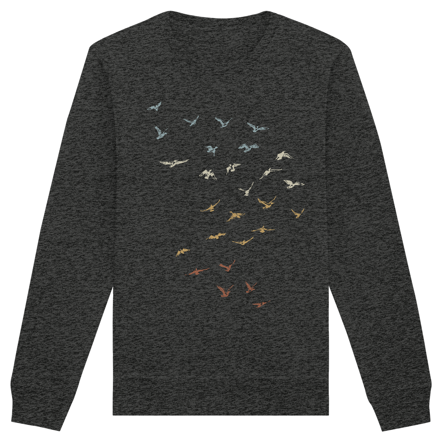 Retro Vogel Schwarm - Organic Basic Unisex Sweatshirt