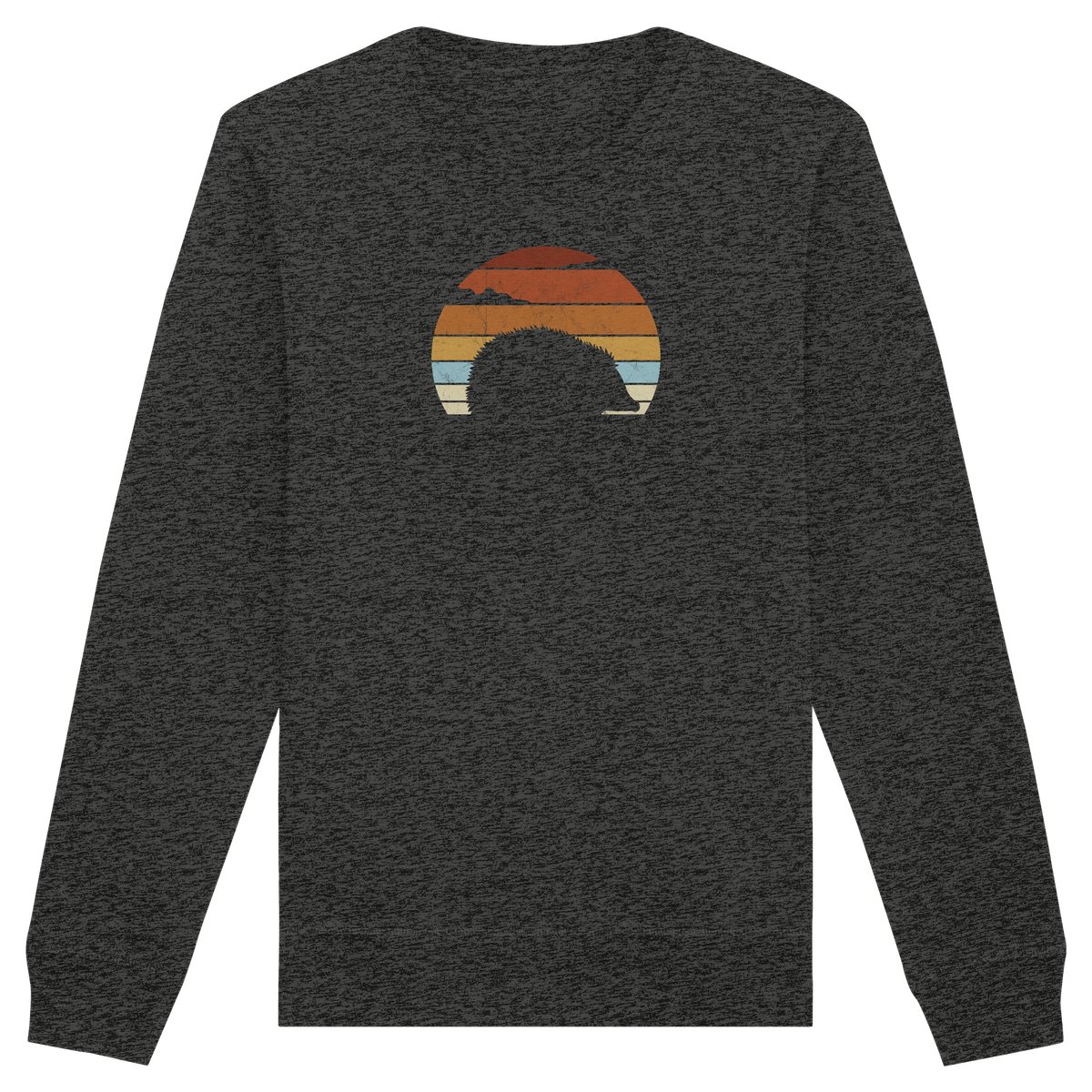 Retro Igel Silhouette im Sonnenuntergang - Organic Basic Unisex Sweatshirt