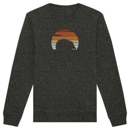 Retro Igel Silhouette im Sonnenuntergang - Organic Basic Unisex Sweatshirt