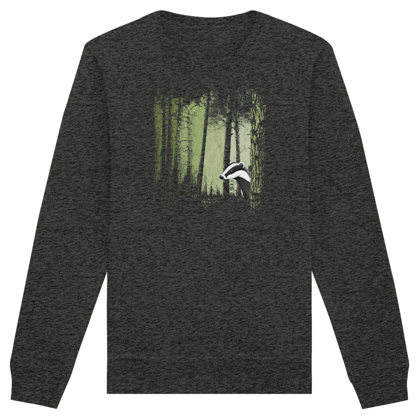 frecher Dachs im Zwielicht Wald - Organic Basic Unisex Sweatshirt