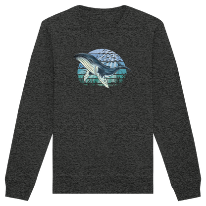 Retro Unterwasser Buckelwal - Organic Basic Unisex Sweatshirt