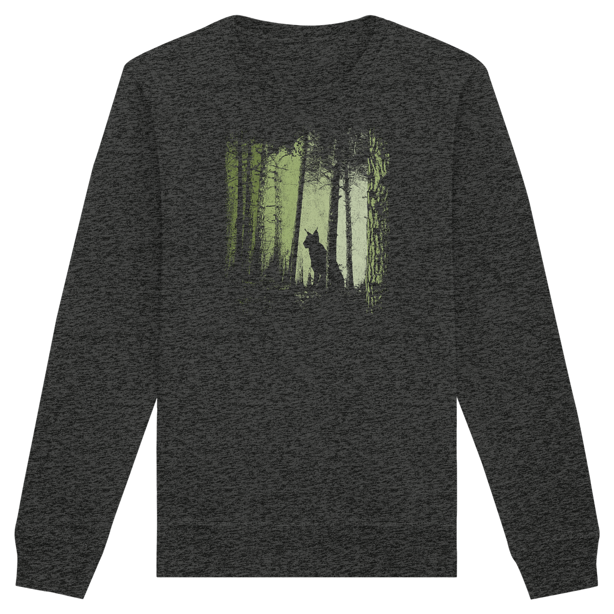 Luchs Wildkatze im Zwielicht Wald - Organic Basic Unisex Sweatshirt