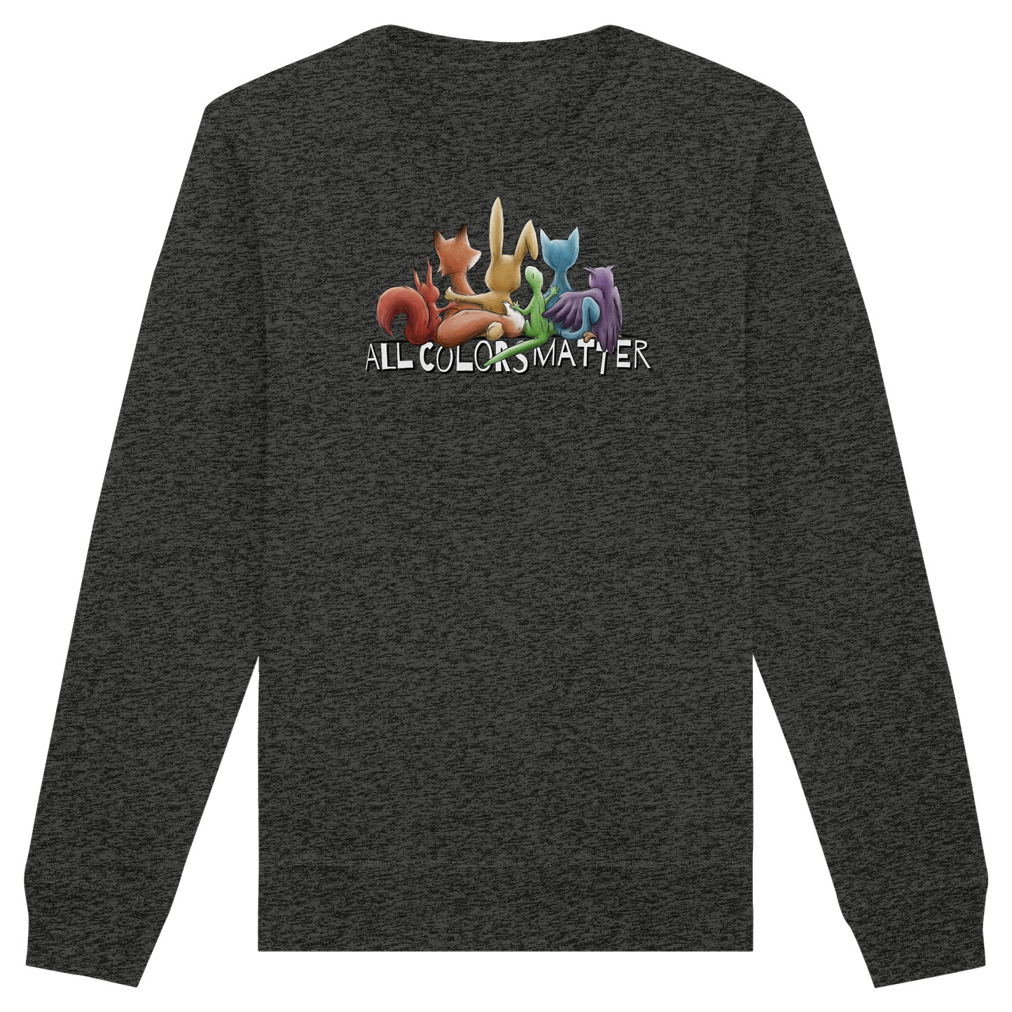 All Colors Matter! Regenbogen Tiere für Vielfalt - Organic Basic Unisex Sweatshirt