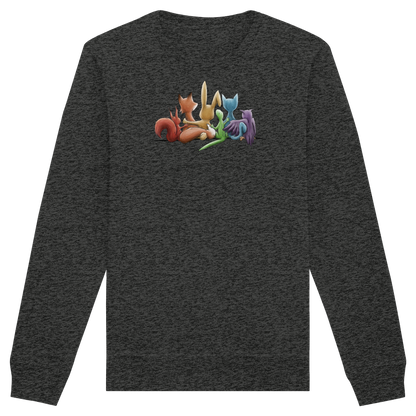Regenbogen Tiere für Freundschaft, Toleranz und Vielfalt - Organic Basic Unisex Sweatshirt