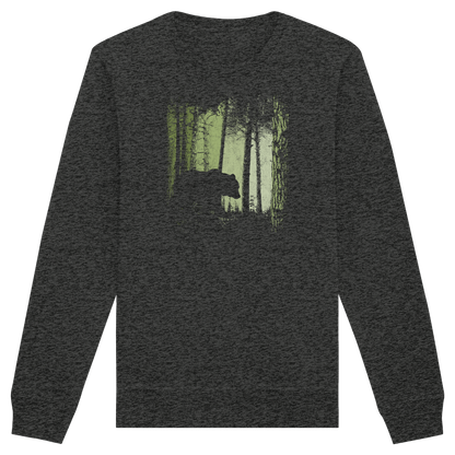 Braunbär im Zwielicht Wald - Organic Basic Unisex Sweatshirt