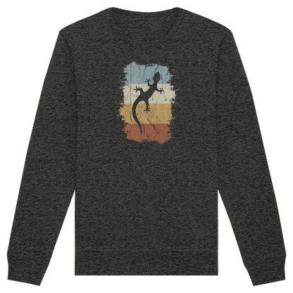 Retro Gecko Salamander Silhouette - Organic Basic Unisex Sweatshirt