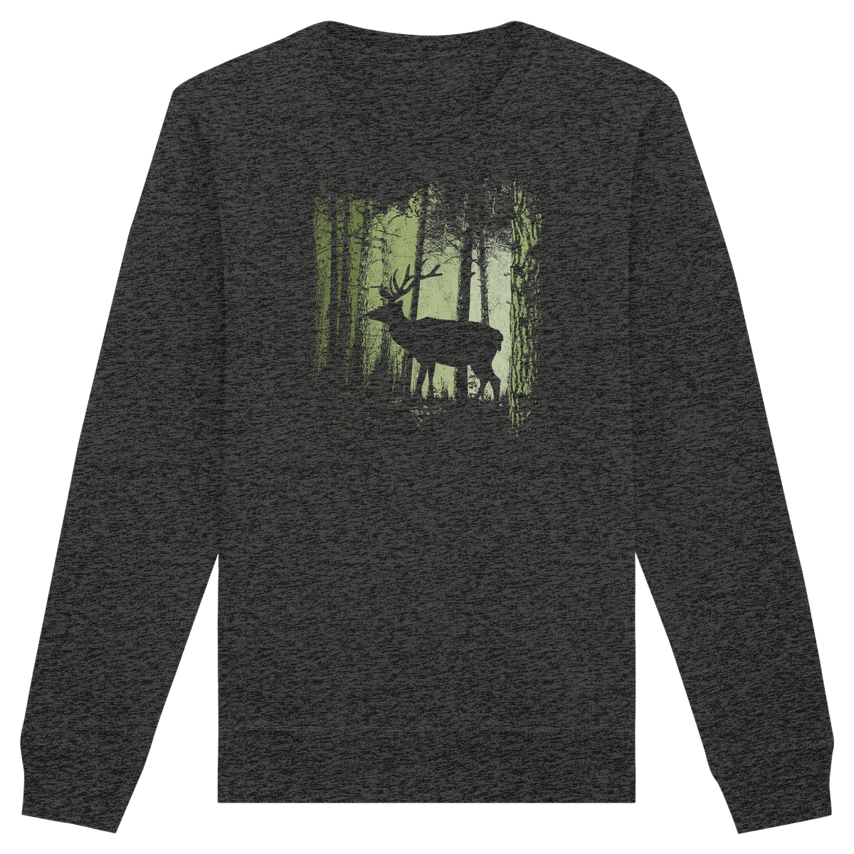 Hirsch im Zwielicht Wald - Organic Basic Unisex Sweatshirt