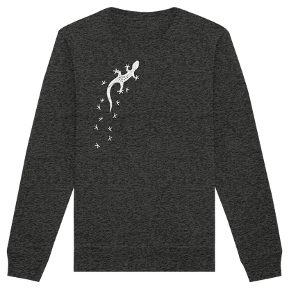 Gecko Eidechse Silhouette hell - Organic Basic Unisex Sweatshirt