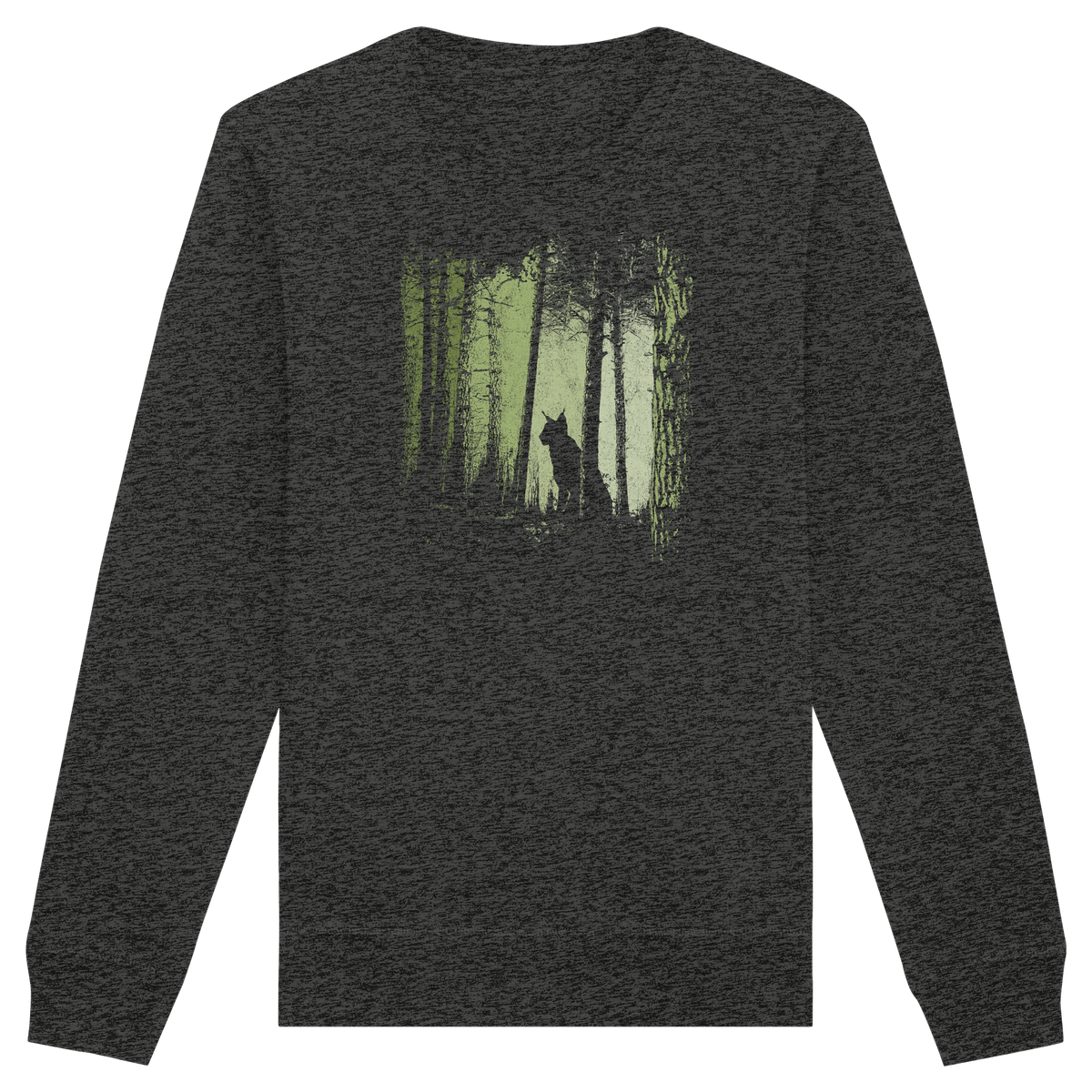 Luchs Wildkatze im Zwielicht Wald - Organic Basic Unisex Sweatshirt
