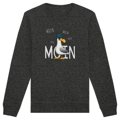 Moin Moin Lässige Hipster Möwe  - Organic Basic Unisex Sweatshirt