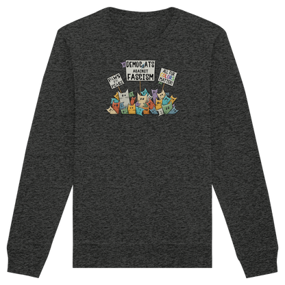 Demo-Katzen gegen Faschismus und für Vielfalt - Organic Basic Unisex Sweatshirt