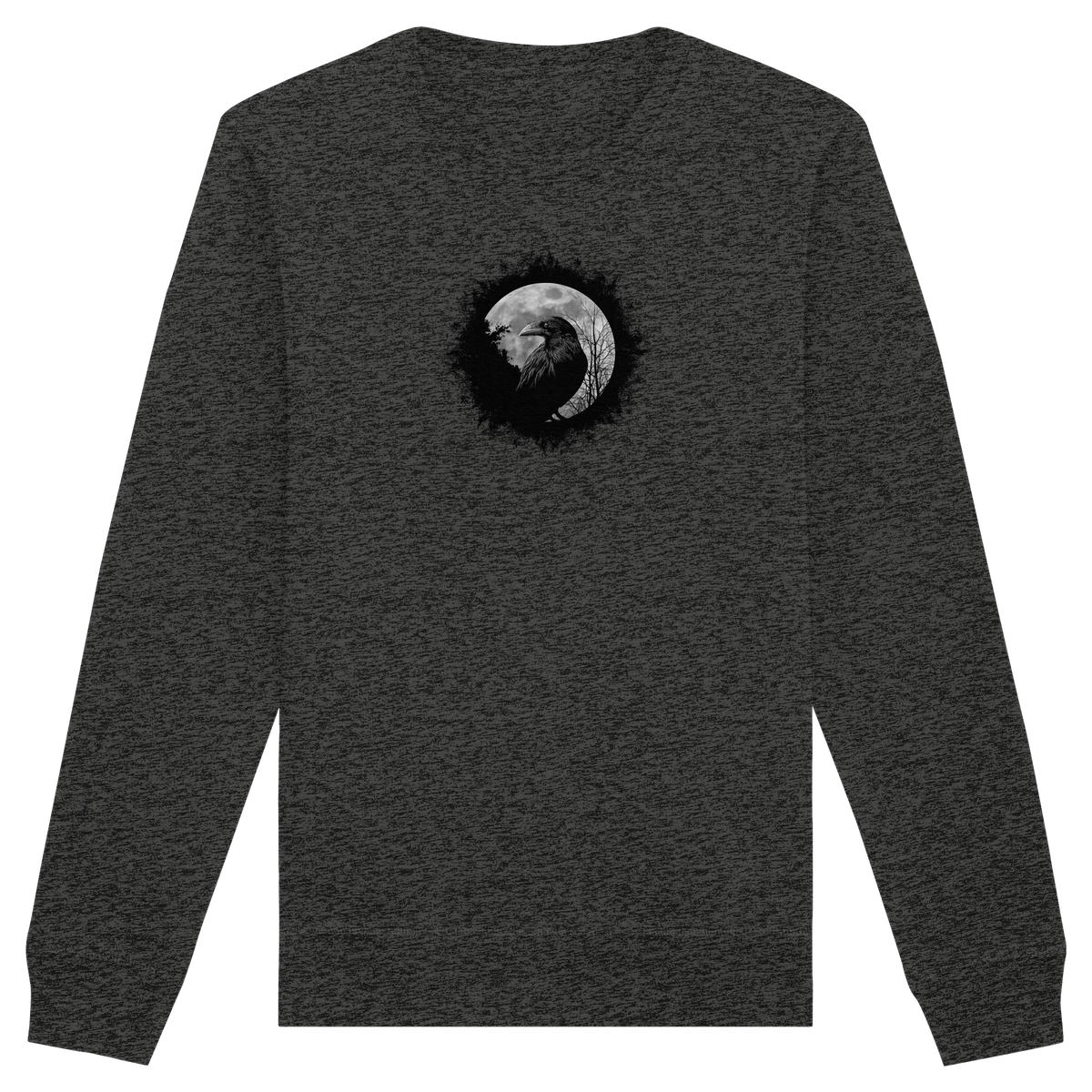 Schwarzer Rabe bei Vollmond  - Organic Basic Unisex Sweatshirt