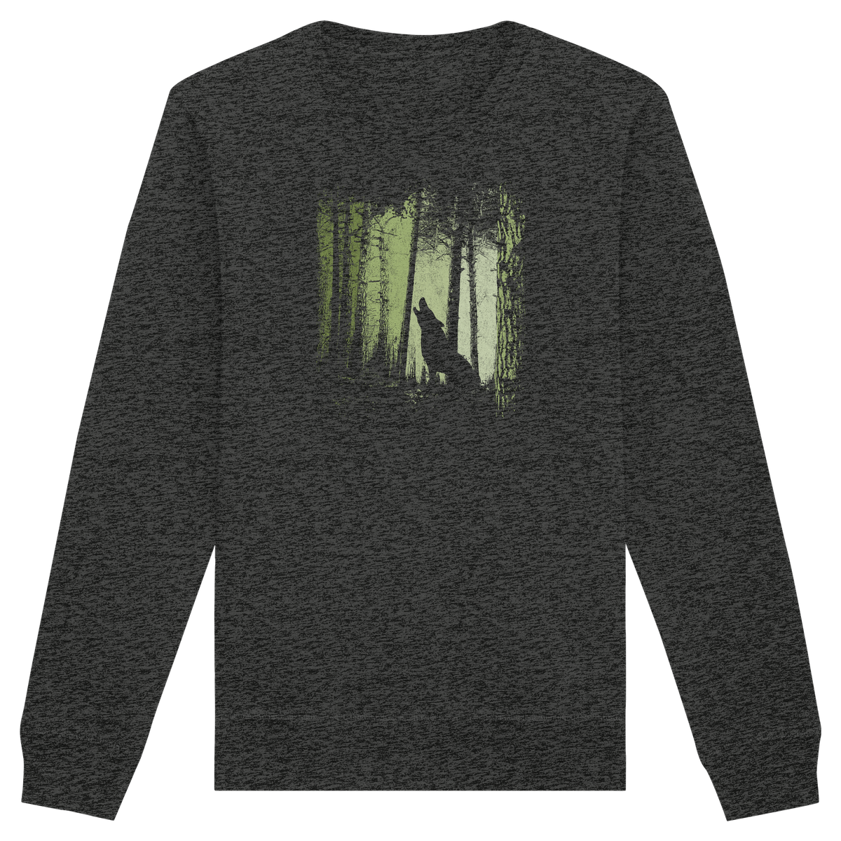 Einsamer Wolf im Zwielicht Wald  - Organic Basic Unisex Sweatshirt