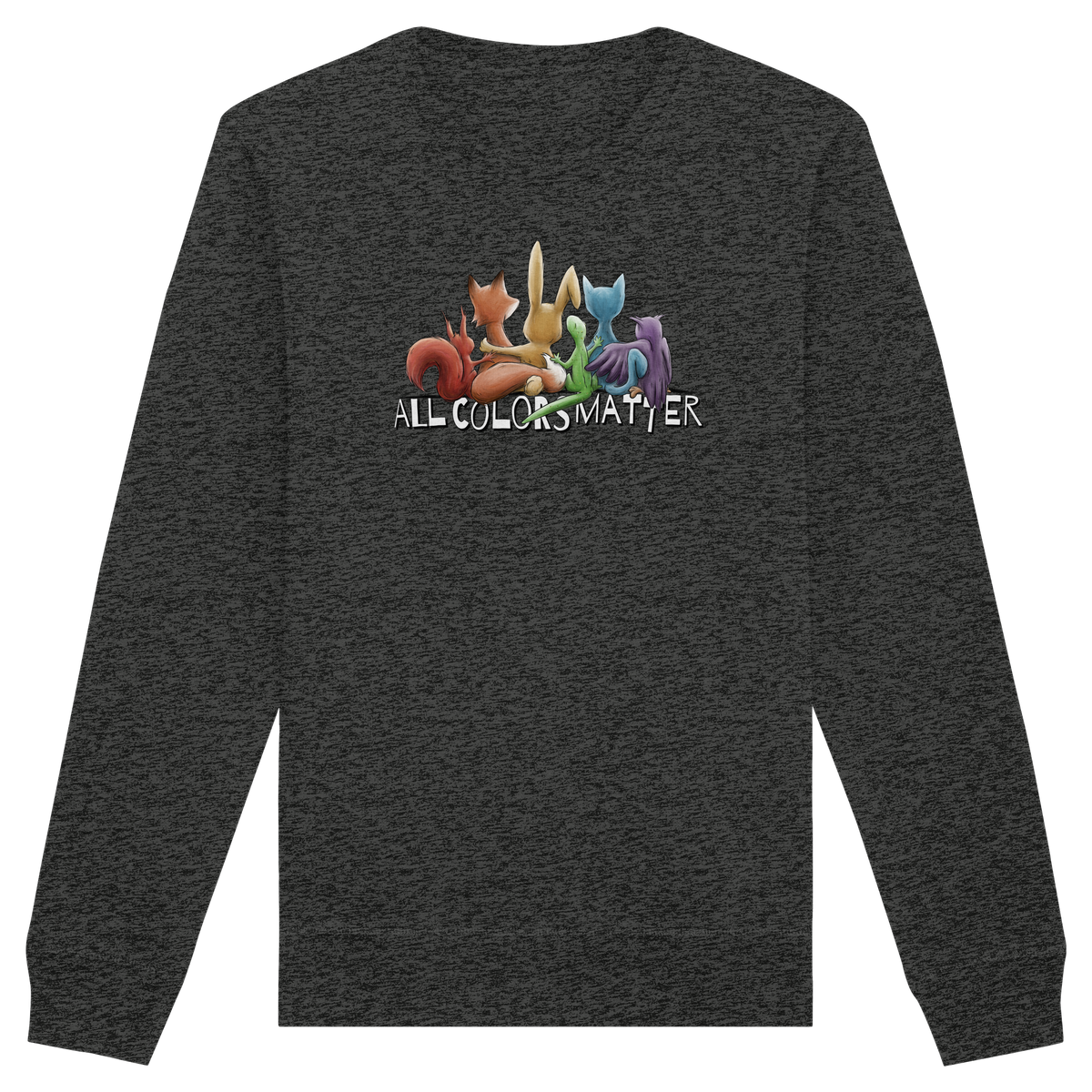 All Colors Matter! Regenbogen Tiere für Vielfalt - Organic Basic Unisex Sweatshirt