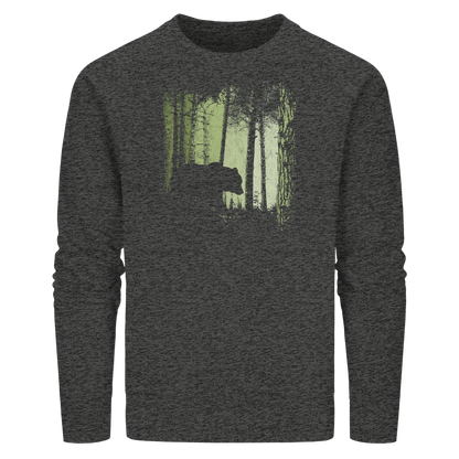 Braunbär im Zwielicht Wald - Organic Basic Unisex Sweatshirt