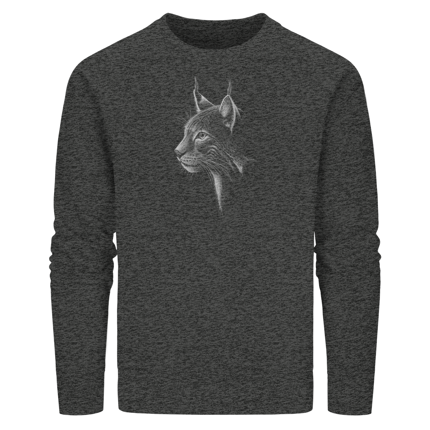 Luchs Kritzelkunst Wildkatze Illustration - Organic Basic Unisex Sweatshirt