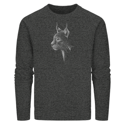 Luchs Kritzelkunst Wildkatze Illustration - Organic Basic Unisex Sweatshirt