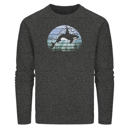Retro Tiefsee Schwertwal Orca - Organic Basic Unisex Sweatshirt