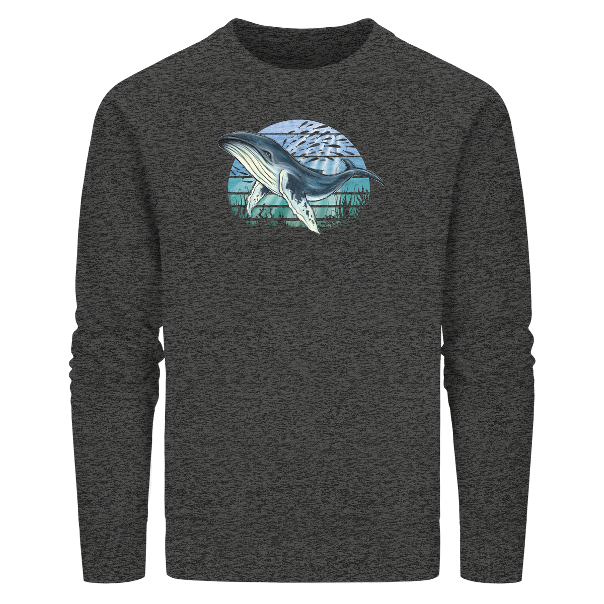Retro Unterwasser Buckelwal - Organic Basic Unisex Sweatshirt