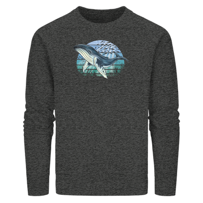 Retro Unterwasser Buckelwal - Organic Basic Unisex Sweatshirt