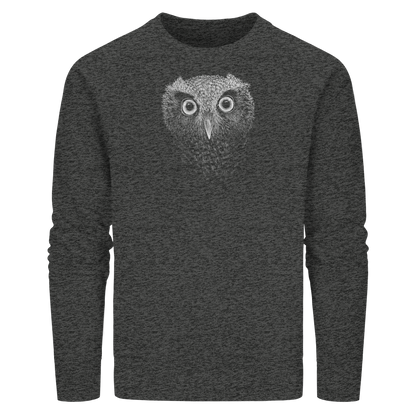 Eule Kritzelkunst Illustration - Organic Basic Unisex Sweatshirt