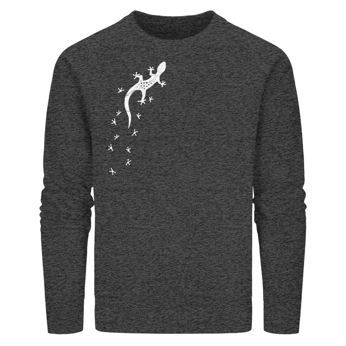Gecko Eidechse Silhouette hell - Organic Basic Unisex Sweatshirt