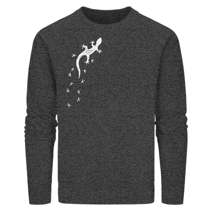 Gecko Eidechse Silhouette hell - Organic Basic Unisex Sweatshirt