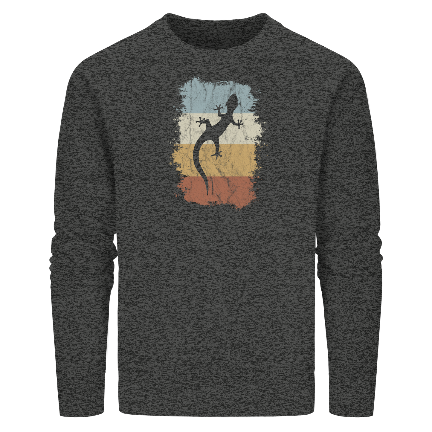 Retro Gecko Salamander Silhouette - Organic Basic Unisex Sweatshirt