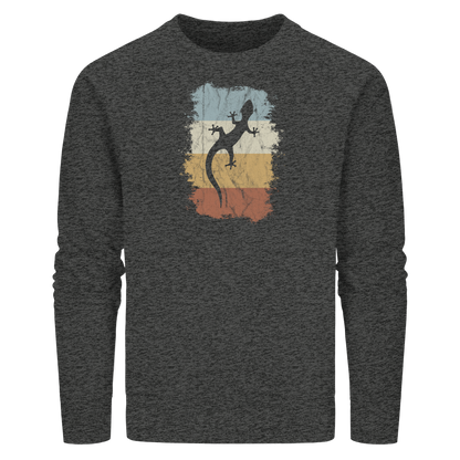 Retro Gecko Salamander Silhouette - Organic Basic Unisex Sweatshirt