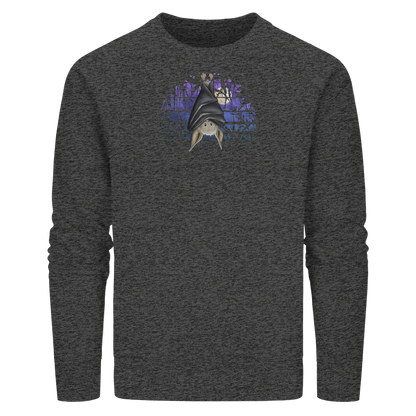 Fledermaus in blauer Nacht - Organic Basic Unisex Sweatshirt