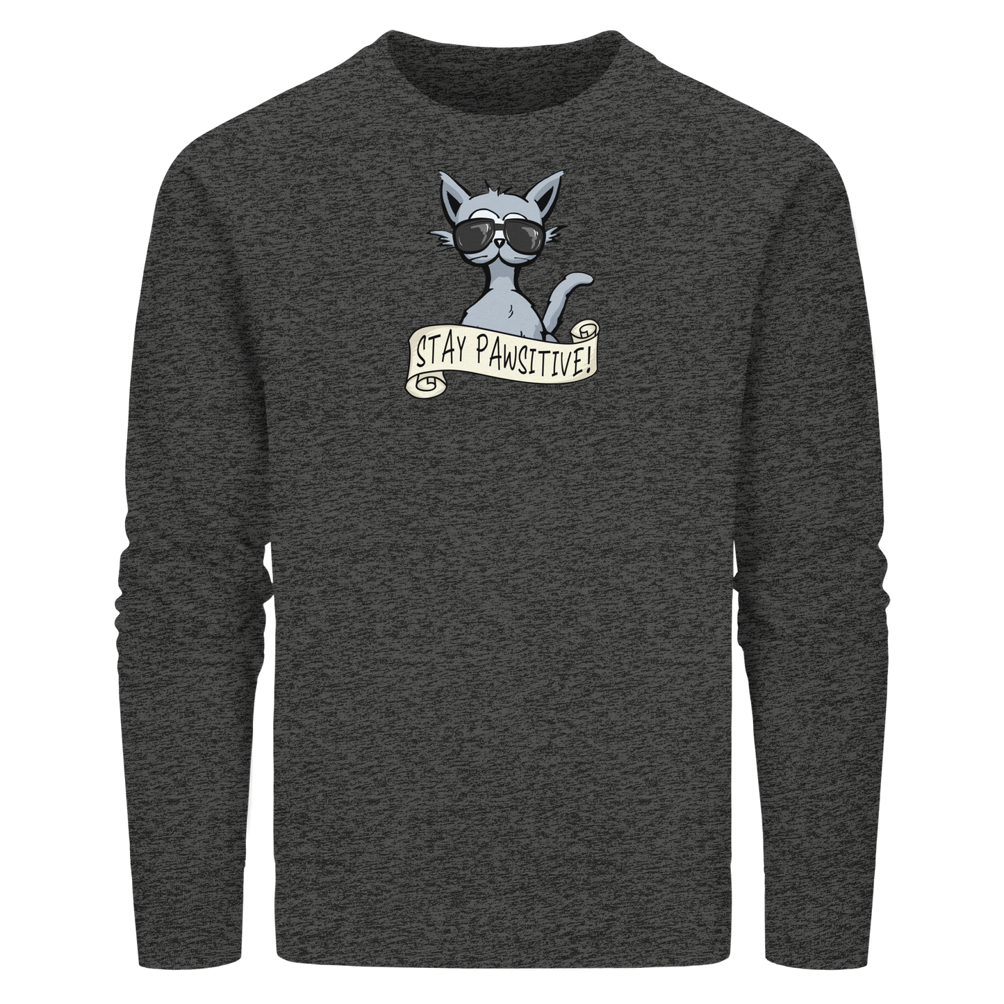 Stay Pawsitive Bleib lässig Hipster Katze - Organic Basic Unisex Sweatshirt