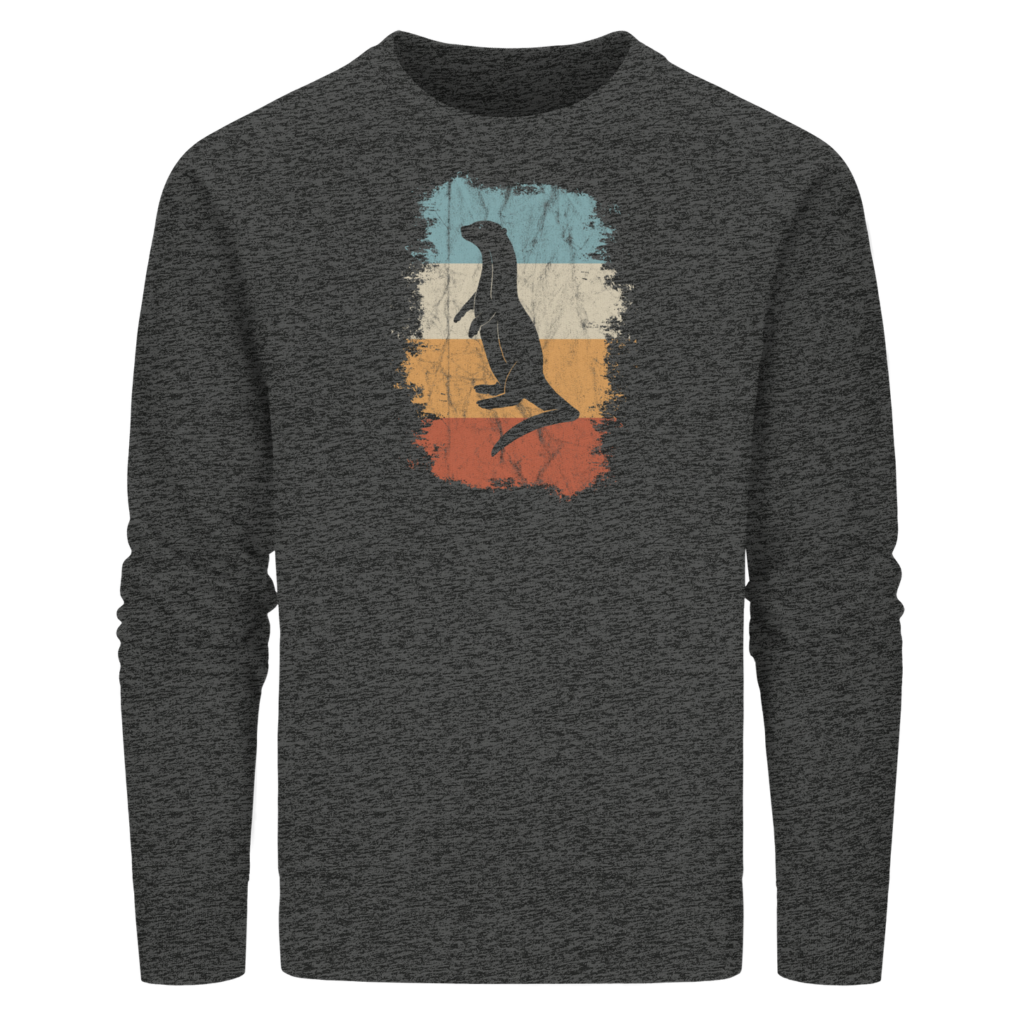 Retro Otter Fischotter Silhouette - Organic Basic Unisex Sweatshirt