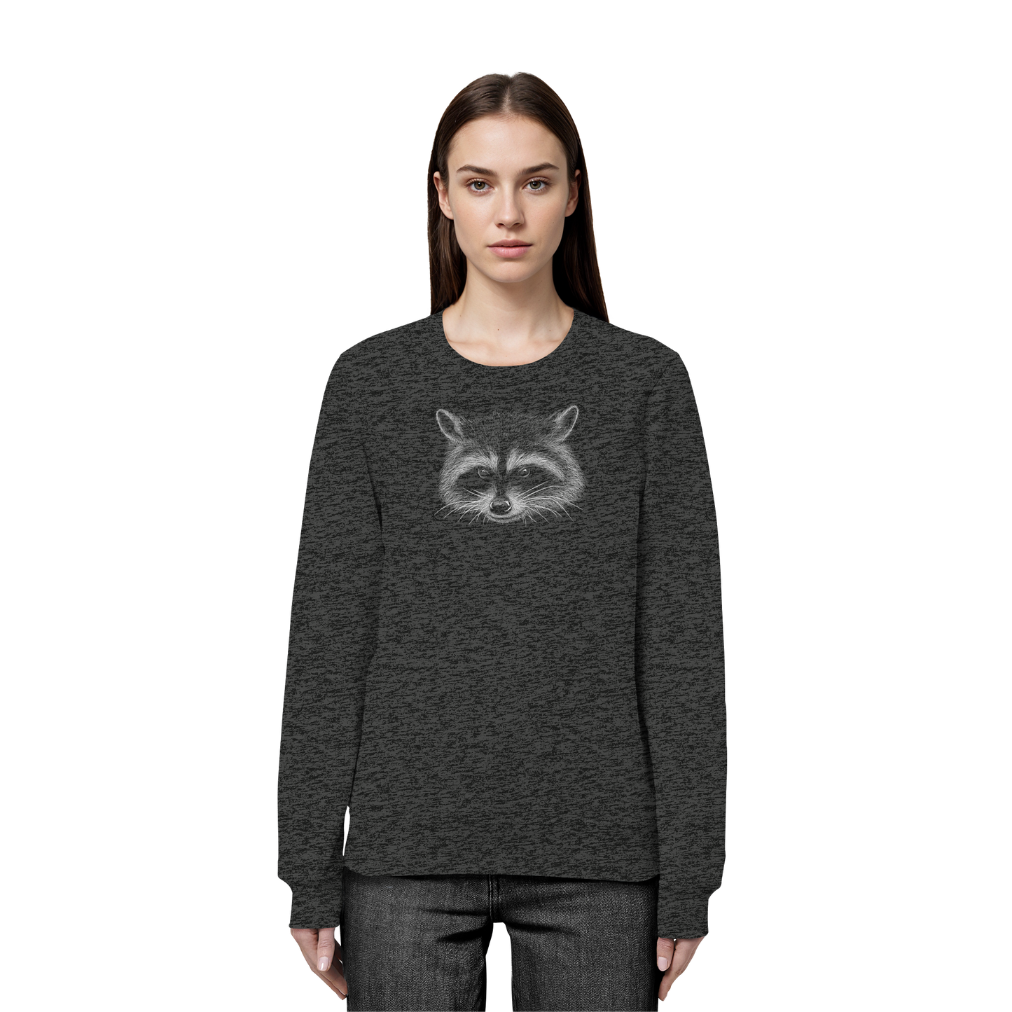 Waschbär Illustration Kritzelkunst - Organic Basic Unisex Sweatshirt